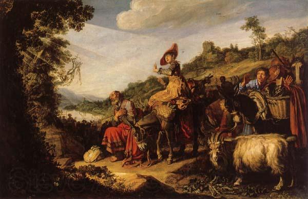 LASTMAN, Pieter Pietersz. Abraham on the Way to Canaan Norge oil painting art